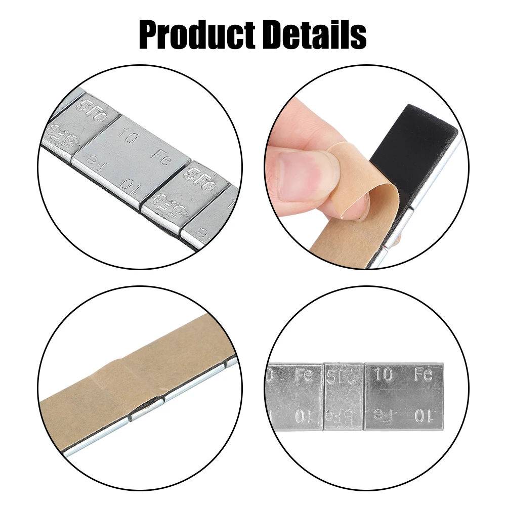 Universal Wheel Balancer 32Pcs/lot 5g/10g Iron Car Tire Balance Block Tyre Weight Covers Adhesive Parts Automotive Accessories