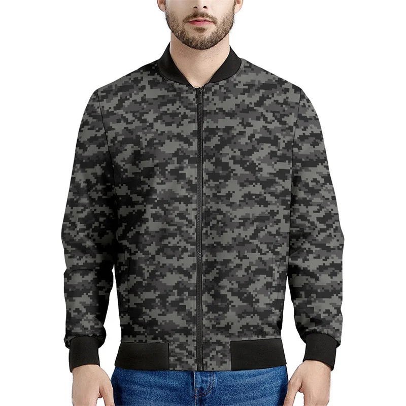 thumbnail image 1 of Chaqueta clásica con estampado 3D de camuflaje y cremallera para hombre y niño, sudadera de moda, camisetas de manga larga, abrigos de bombardero callejeros, ropa para hombre, 1 of 4