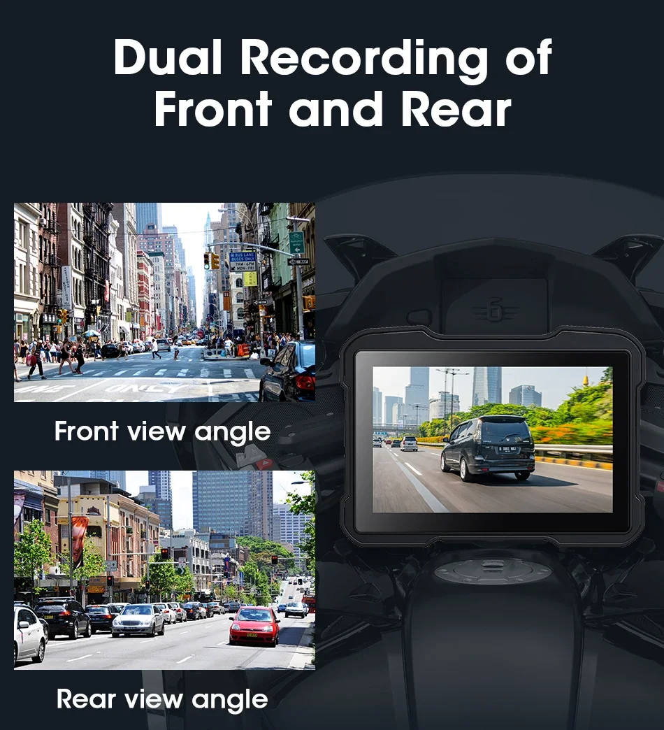 Srnubi 5-Zoll tragbares Carplay Android Auto Digital Motorrad-Armaturenbrett TPMS GPS für Motorrad-Navigations-Display BT5.0 – Detail 7