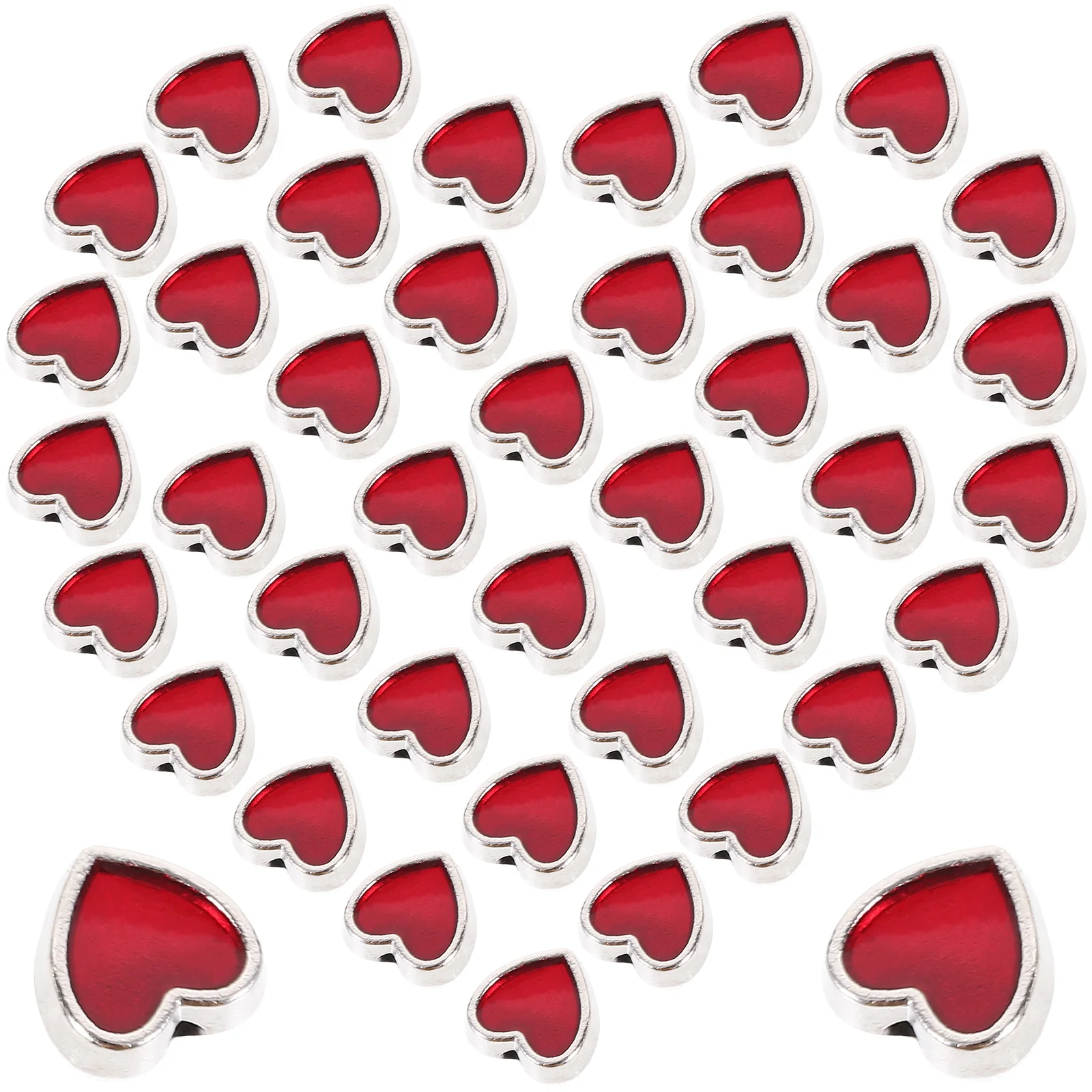 

Heart Beads Love Heart Spacer Beads Alloy Heart Shape Beads Bracelet Necklace Earring Jewelry Making Diy Craft Home