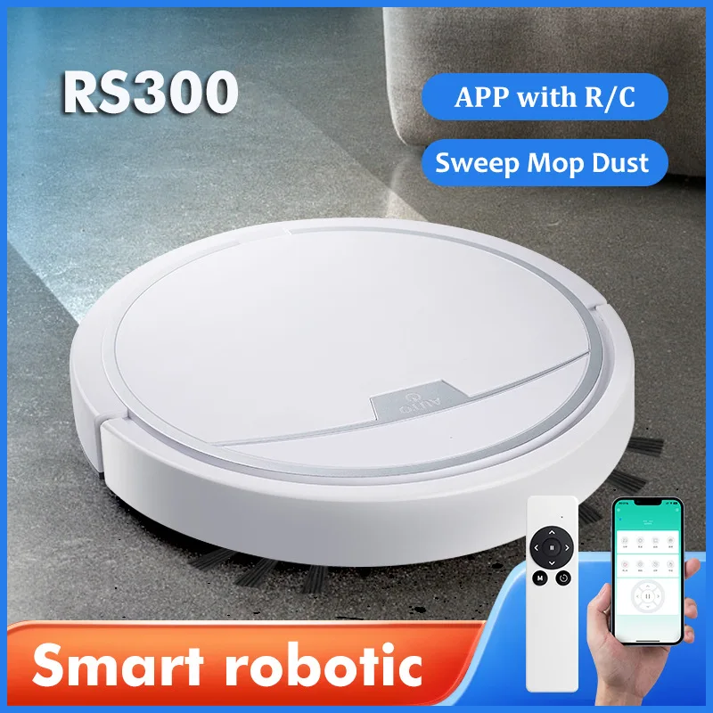 

Automatic Vacuum Cleaner Robot Wireless With Bluetooth APP 3-In-1 Multifunctional USB Rechargeable Smart Home Sweeping Cleaning