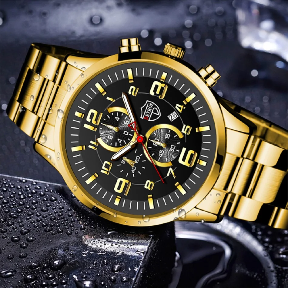 2023 Brand Men's Watches Luxury Stainless Steel Quartz Watch Man Leather Calendar Sports Wristwatch Luminous Clock reloj hombre 5