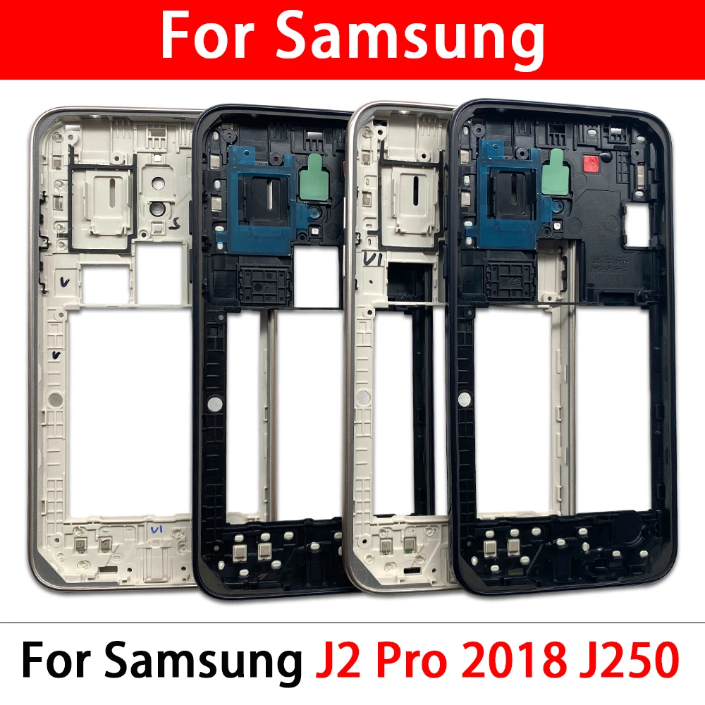 삼성 J4 J6 플러스 J610 J2 코어 J2 프로 2018 J250 하우징 미들 프레임 케이스, 사이드 단추 키 교체, 10 개