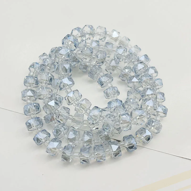 30 Stück Radform österreich ische Kristallglas perlen flach rund 8x6mm Glas lose Perlen für Schmuck herstellung Armbänder Zubehör DIY – Detail 9