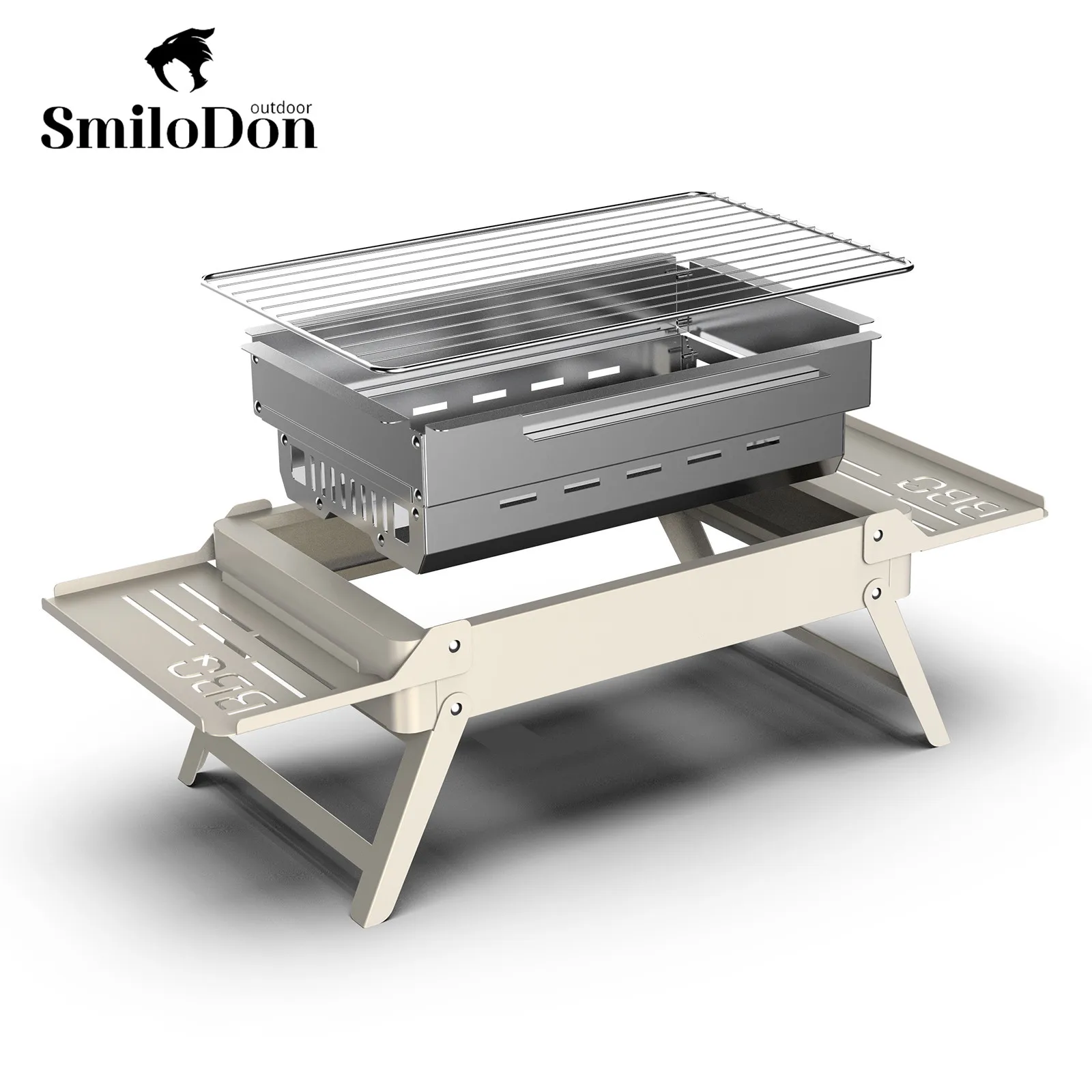 

SmiloDon Outdoor Mini BBQ Grills Portable Barbecue Charcoal Stove For Camping Picnic Ultralight Folding BBQ Grill Accessories