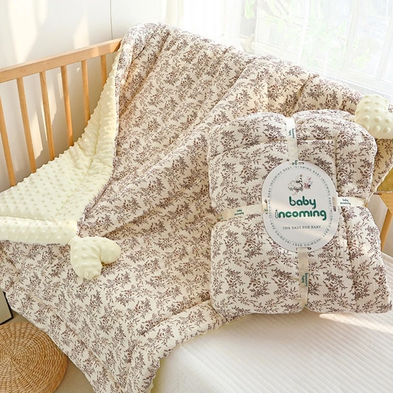 Multifunction Baby Blanket Unisex Baby Blanket Comforting with Dotted Lining Large for Indoor & Outdoor Use