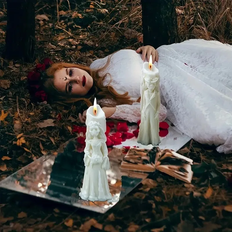 Silicone Ghost Bride Candle Mold for DIY Aromatherapy
