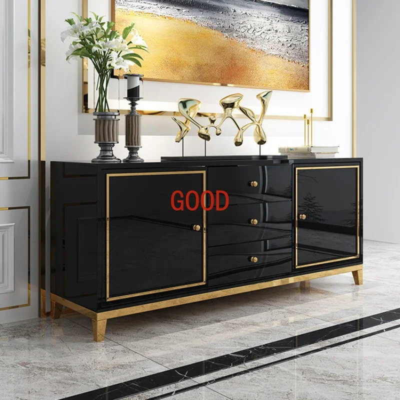Luxury Entrance Hallway Shoe Cabinets Villa Storage Wooden Console Furniture TV Cabinet Living Room Cabinet Kitchen Sideboards