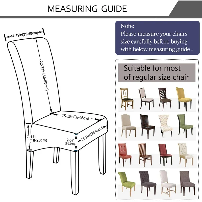 Chair Cover Jacquard Chair Cover Stretch XL Size Long Back Dining Chair Covers Seat Slipcovers For Wedding Dining Room Chairs Kitchen