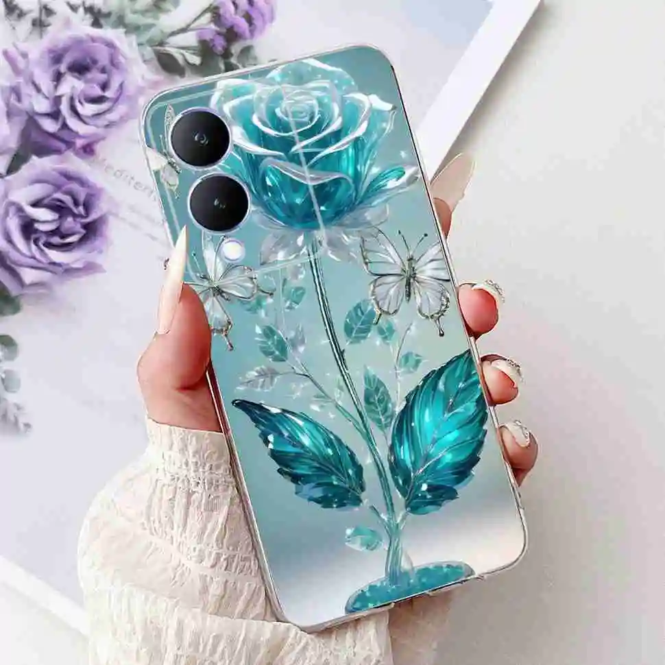 Luxury Bow Soft TPU Silicone Cover with Cute Cat and Butterfly Design - Fashionable Phone Case