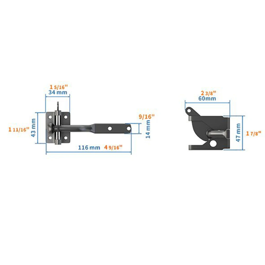 Auto Gate Latch Self Locking Gravity Latch Door Bolt Lock Hasp for Garden Metal Wooden Fence Pasture Farm door latch bolts