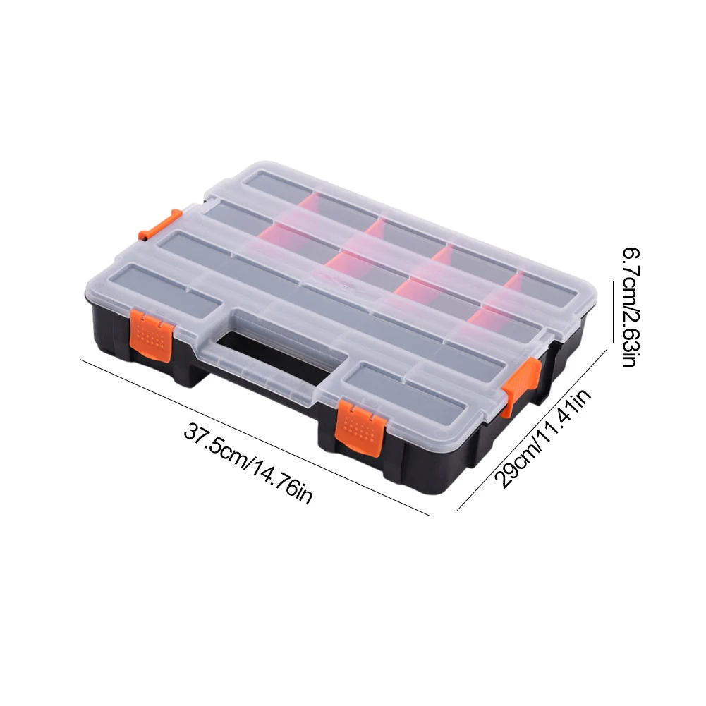 Double Side Tools Box Organizer Plastic Small Parts Storage Case Portable Tool Box Toolbox Container for Screws Nuts Nails Bolts tool storage box parts storage box plastic tool box storage organizer box parts organizer