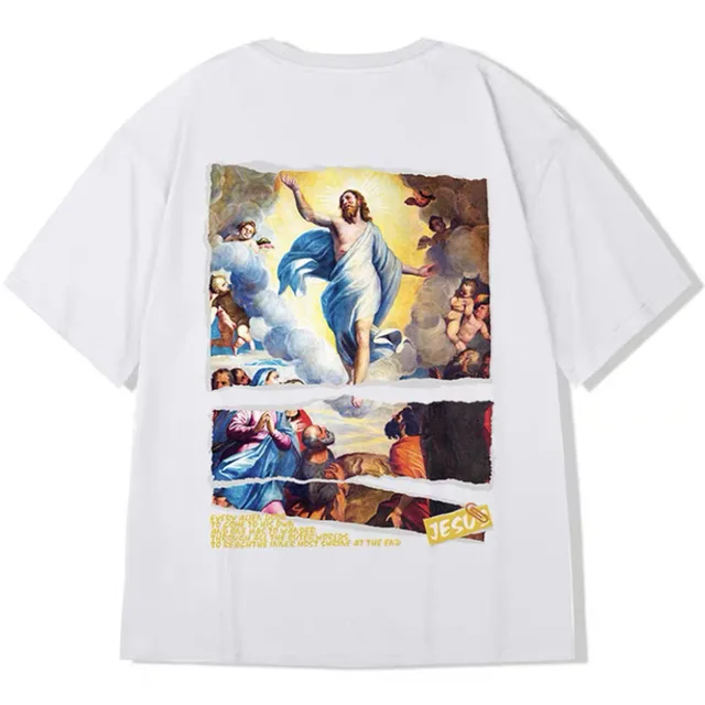 ZAZOMDE 2022 New High Street T Shirt Streetwear Men Hip Hop Printed T-Shirts Summer Hot Sale Harajuku Cotton Tee Male Loose Tops White