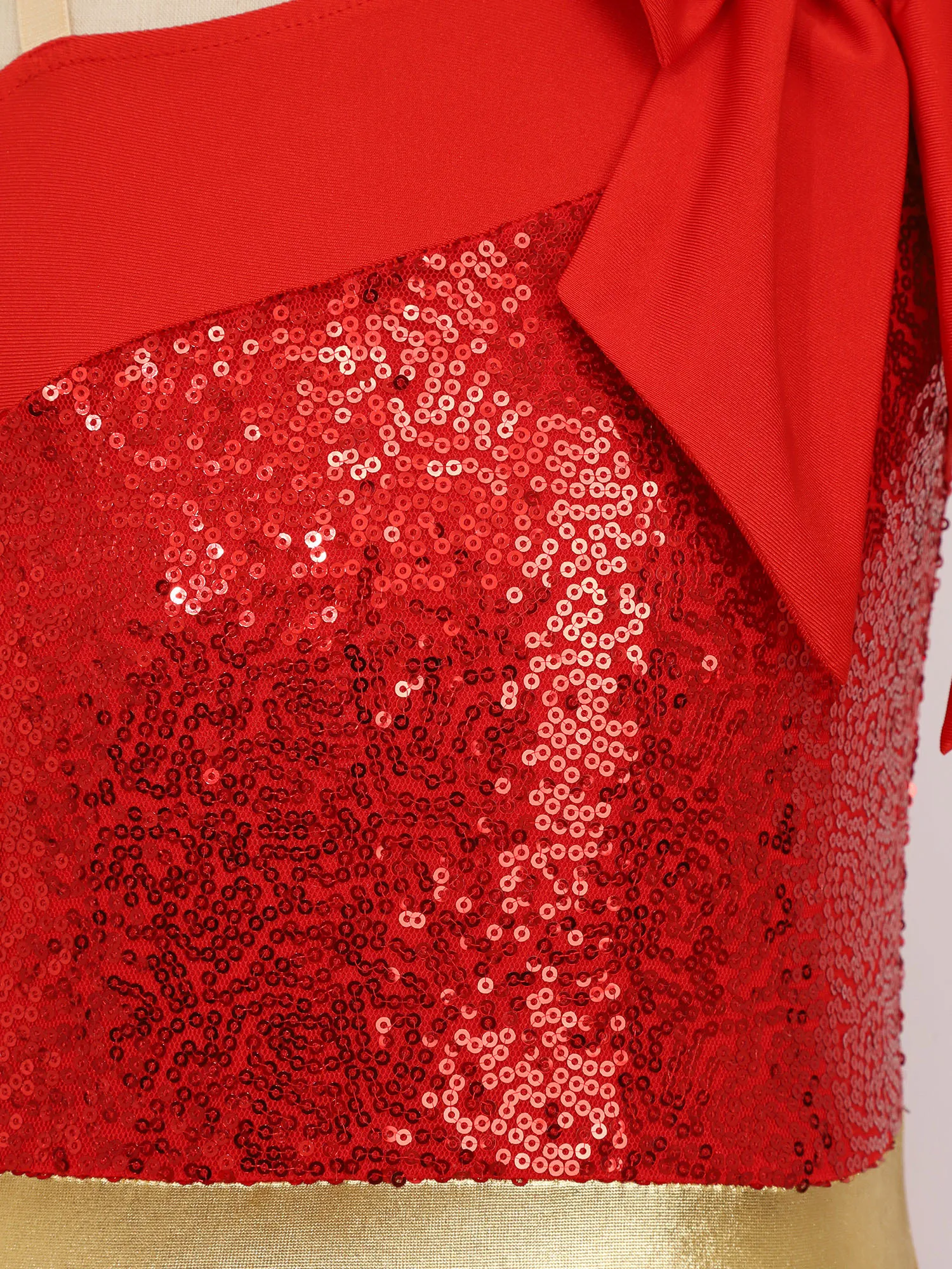 Kinder Mädchen Weihnachten Zuckerstange Kostüm Ärmellose Pailletten Gestreiften Tutu Kleid Neujahr Party Ballett Tanz Eiskunstlauf Trikot – Detail 13