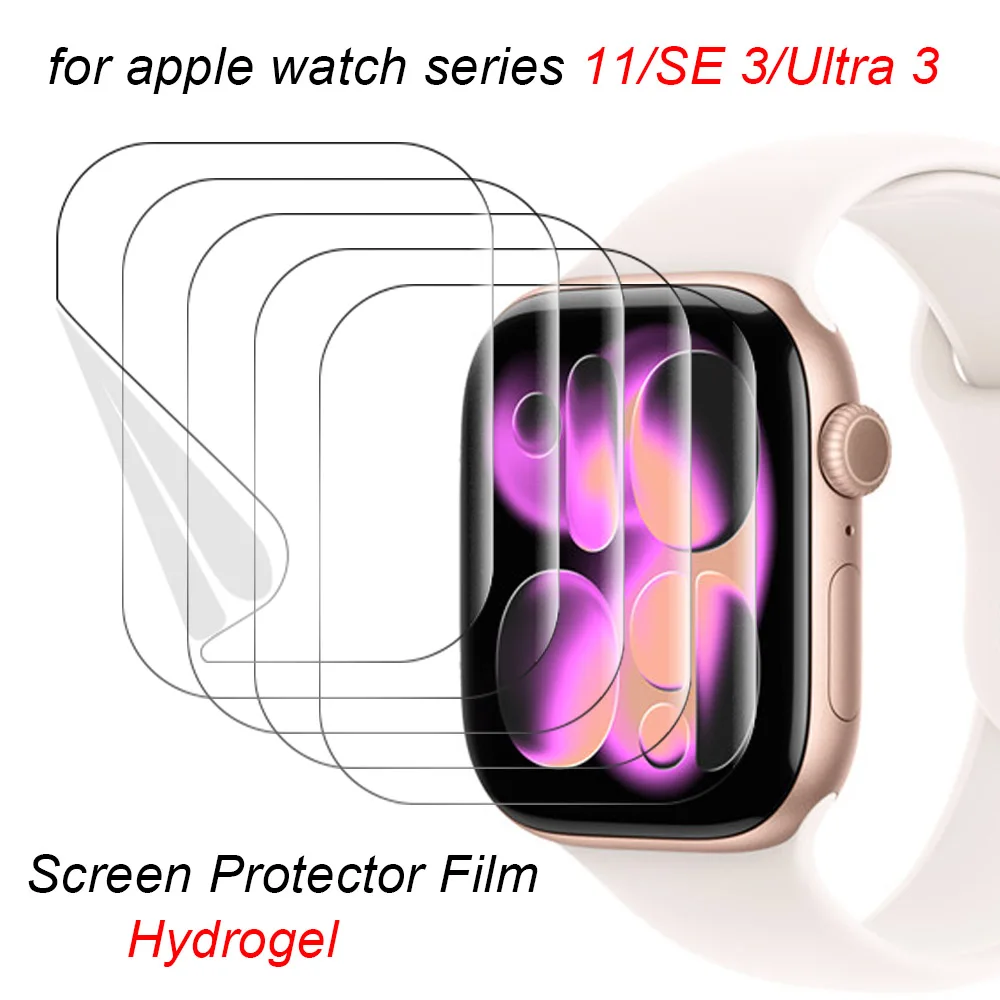 Premium HD Hydrogel Screen Protector Film for Apple Watch - Anti-Scratch & Soft TPU