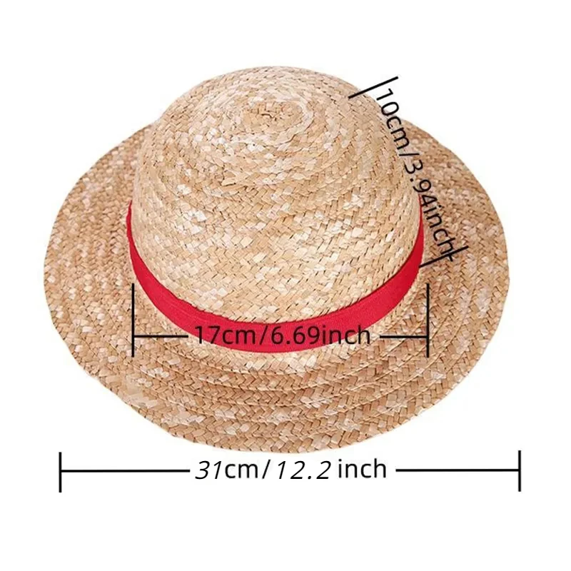 Luffy Straw Hat Anime Cartoon Cosplay Caps Accessories Summer Sun Hat Sunshade Parent-Child Luffy Women Men sun hat sun protection hat anime hat anime cosplay hat