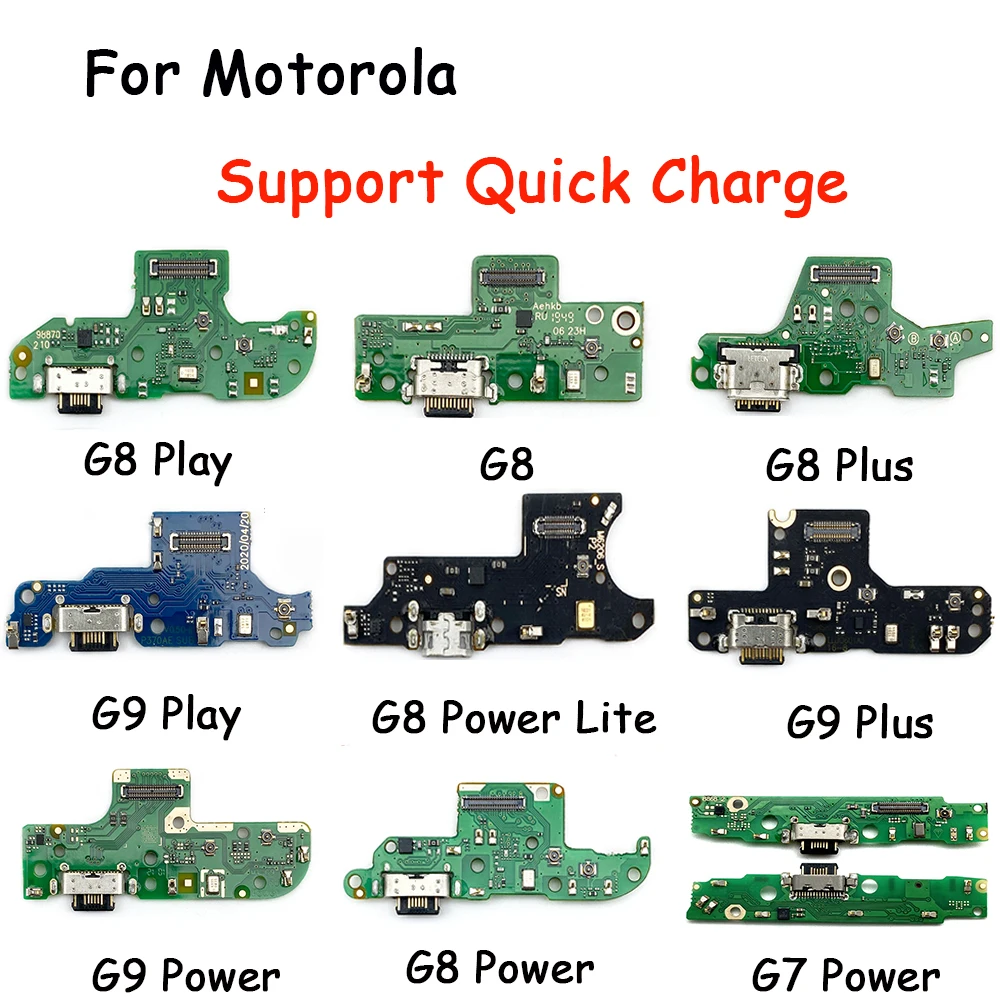 

1pcs Tested USB Charging Dock Plug Connector Charge Board Flex Ribbon Cable For Motorola Moto G6 G7 G8 G9 Play Plus Power Lite