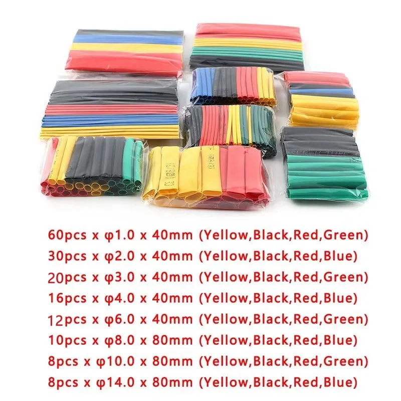 Heat Shrink Tube 164PCS Polyolefin Tube Insulation Tubing Wire