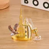60pcs10ml Middle East Dubai Burj Al Arab Hotel Burj Khalifa Falcon Metal Perfume Bottle Essential Oil Refillable Attar Bottles 1