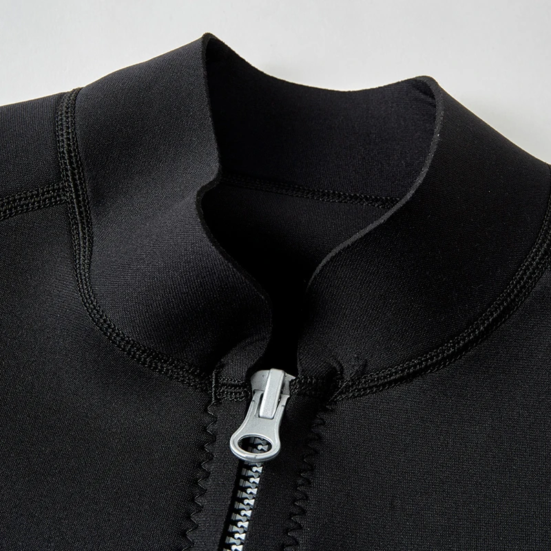 Men's 2mm Wetsuit Diving Jacket with Front Zip Surfing Suit Long Sleeve Top Neoprene Snorkeling Free-diving Clothes