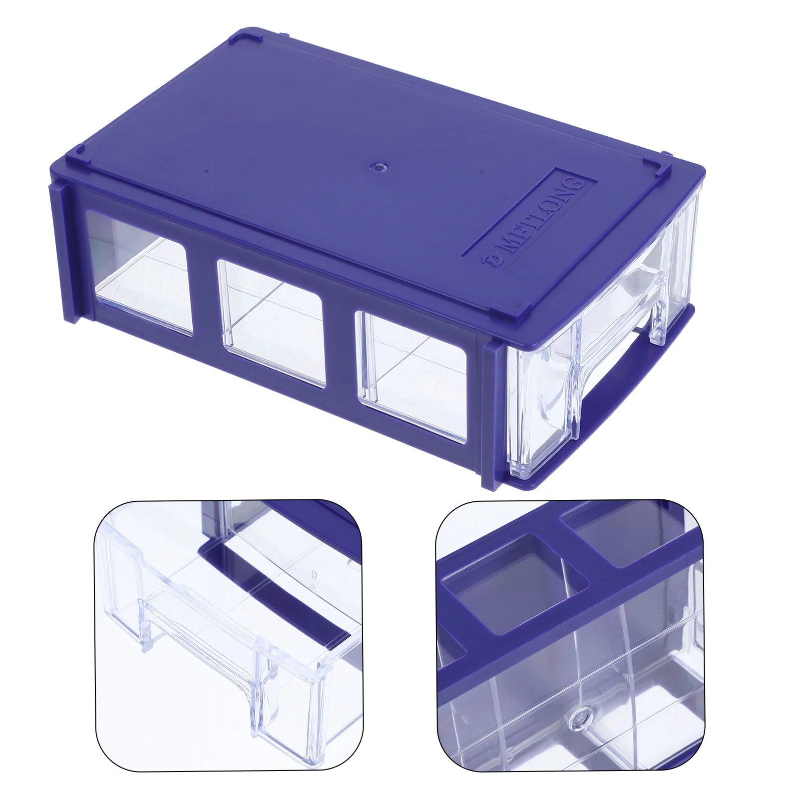 Stackable Plastic Craft Storage Bin With Clear Drawer Desktop Organizer Modular Storage System Plastic Drawer For Classr