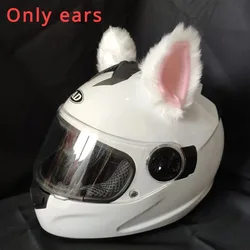 New Helmet Plush Cat Ears Motorcycle Creative Cute  Motocross Helmet Decor Sticker Accessories Cosplayer Styling As Girl Gift