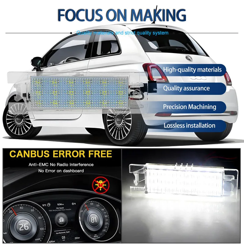Placchette Luci Targa Led FORD FIESTA VI 6000K