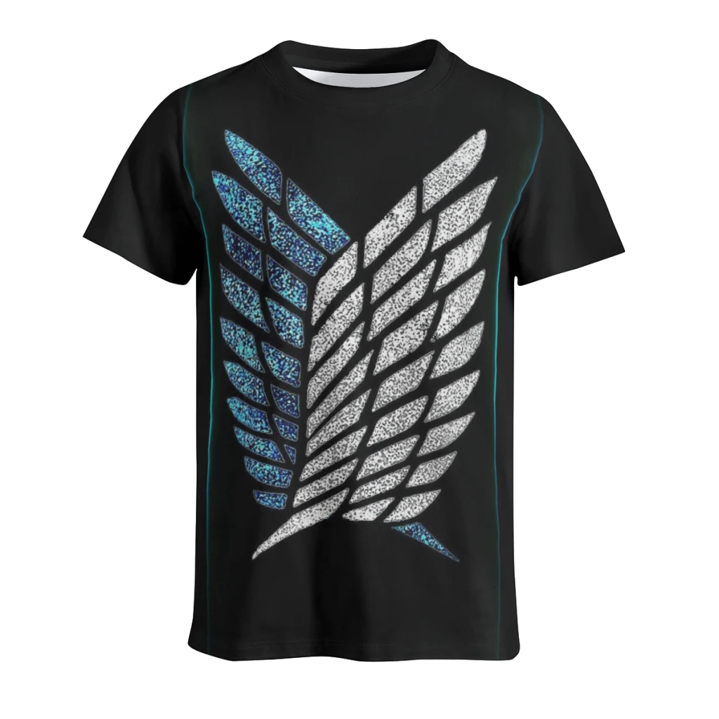 thumbnail image 1 of Camiseta retro de Wings of Liberty Attack on Titan para hombre y mujer, camisetas de manga corta de algodón con cuello redondo de verano, ropa, camisetas, 1 of 5