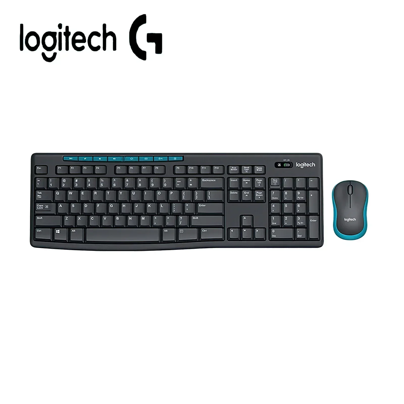 Комбінована бездротова клавіатура та миша Logitech MK270/MK275 - 2,4 ГГц USB Plug-and-Play, для ПК, ноутбука, настільного ПК, дому та офісу