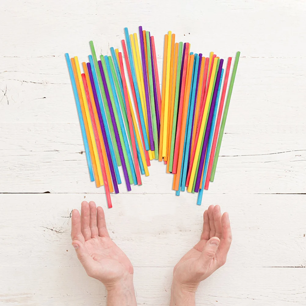 50 Pcs Wooden Rhythm Sticks Musical Percussion Instrument Kids Toys Classroom Accessories Colored sticks Toddler Learning Tools