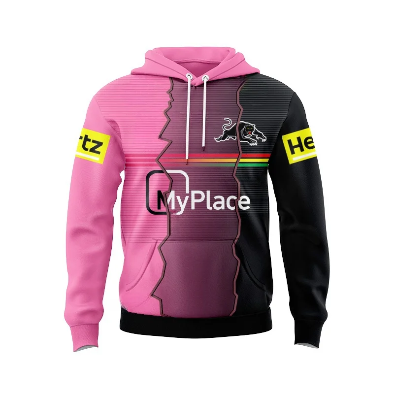 men's hooded rugby shirt, Penis Panther ANZAC hooded, home and away/legion/patchwork/training uniform, high-quality hooded