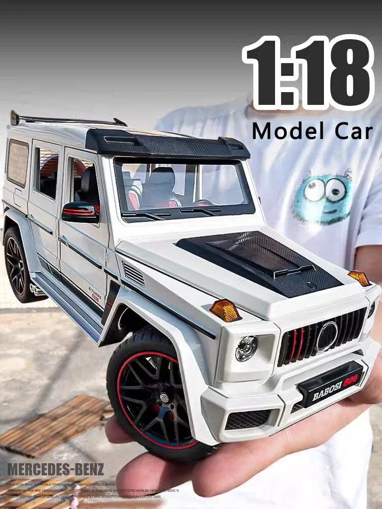 1:18 Mercedes-Benz G800 Alloy Car Model Simulation Sound Light Pull Back Toy Car Off-Road Suv Toy Boy Collection Decoration Gift 6