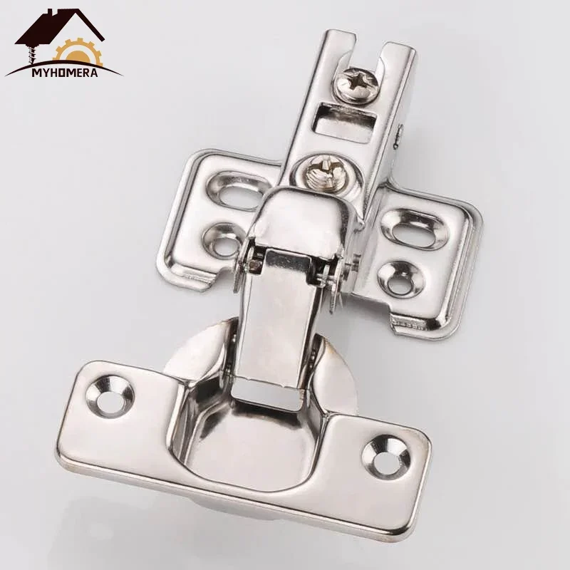 Cabinet Hinges 4 Pieces C Serie Stainless Steel Hydraulic Damper Soft Quiet Closer Wardrobe Cupboard Furniture Door DIY