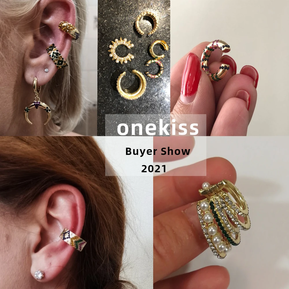 Ear Clip Earrings Clip Earrings Ear Clip Ear Accessories Wide Ear Cuffs Clip on Earrings for Women Without Piercing Pearl Crystal Cartilage Earcuffs Wedding Ear Clips Jewelry