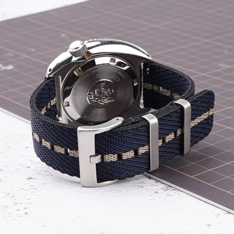 Quick Release Nylon Weave Stripe Watch Band, Sport Wrist Bracelet