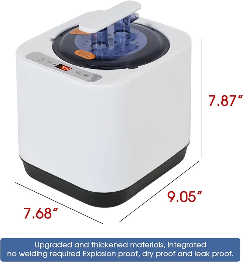 Sauna Steamer Pot 2Liters,220V/110V Steam Generator Stainless Steel Sauna Steamer Pot with Remote Control Steam Pot for Sauna 2