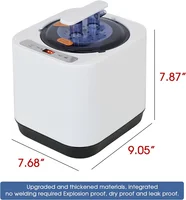 Sauna Steamer Pot 2Liters,220V/110V Steam Generator Stainless Steel Sauna Steamer Pot with Remote Control Steam Pot for Sauna 2
