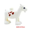 Big Building Block Accessories Chicken Duck Dog Cat Bird Cattle Sheep Zebra Rhinoceros Insect Zoo Series DIY Duploes Toy Gift 6