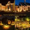 8LEDS 3000K Outdoor Spotlight Landscape Decoration IP65 Waterproof Garden Light for Tree 220V Pathway Yard Lawn Ground Spotlight 3