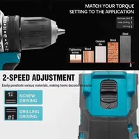 Makita Original DDF487 Perceuse-visseuse sans fil 18V, visseuse à percussion électrique sans balais, outil électrique rechargeable, outils Makita 18V 3