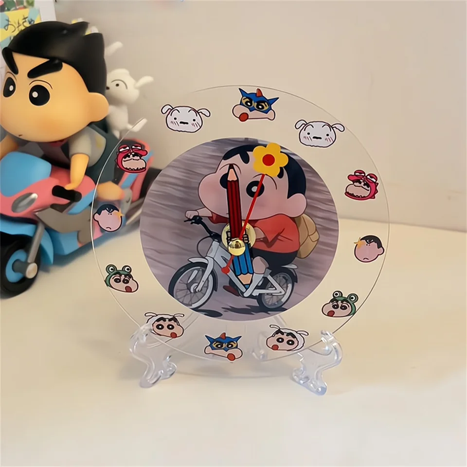 귀여운 애니메이션 짱구 아크릴 시계, 완벽한 선물!