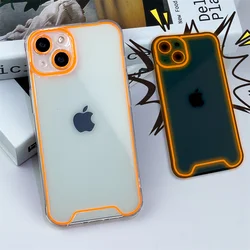 Luminous Night Light Transparent Phone Case with Lens Protection - iPhone 11 (Orange)