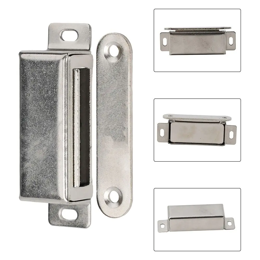 Magnetic Door Catch Hardware Stainless Steel Door Closer Chrome Cabinet Latches