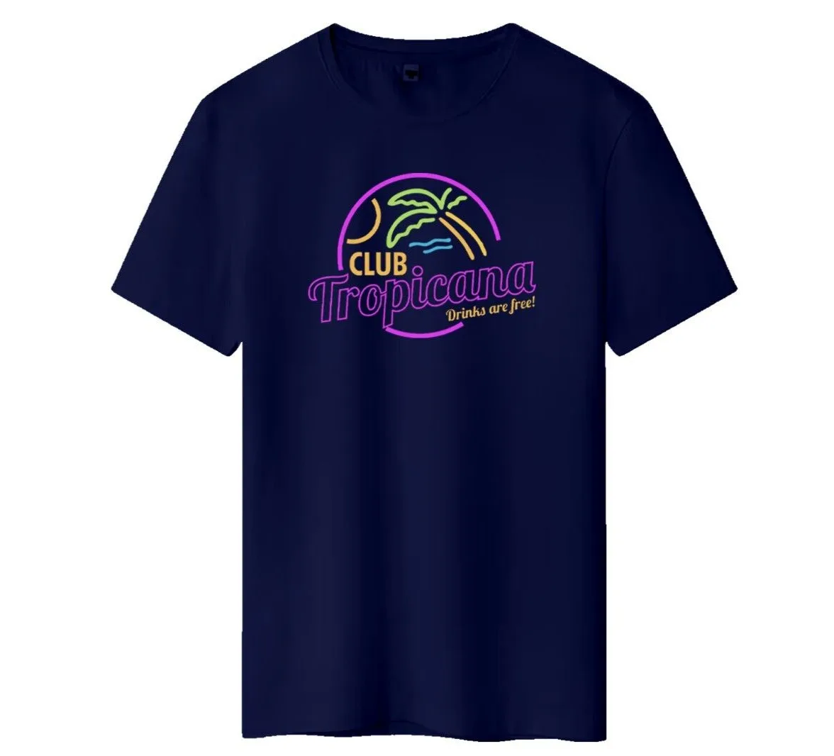Caldo!! Club Tropicana T-Shirt Anni '80 Fancy Dress Disco Party Music Wham Pride Tee