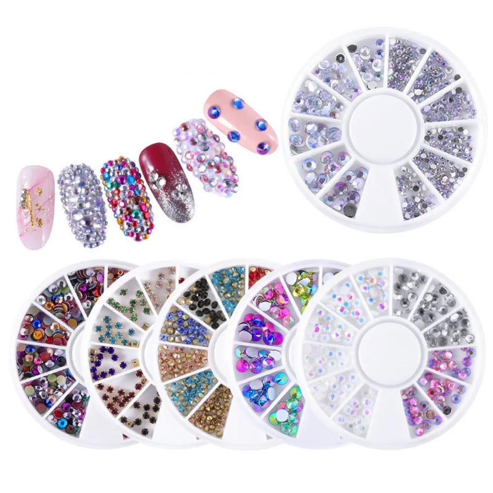 

Mixed Color Glitter Nail Rhinestone Flat Back Crystal Gems Irregular Jewelry Beads Manicuring 3D Nail Art Decoration Accessories