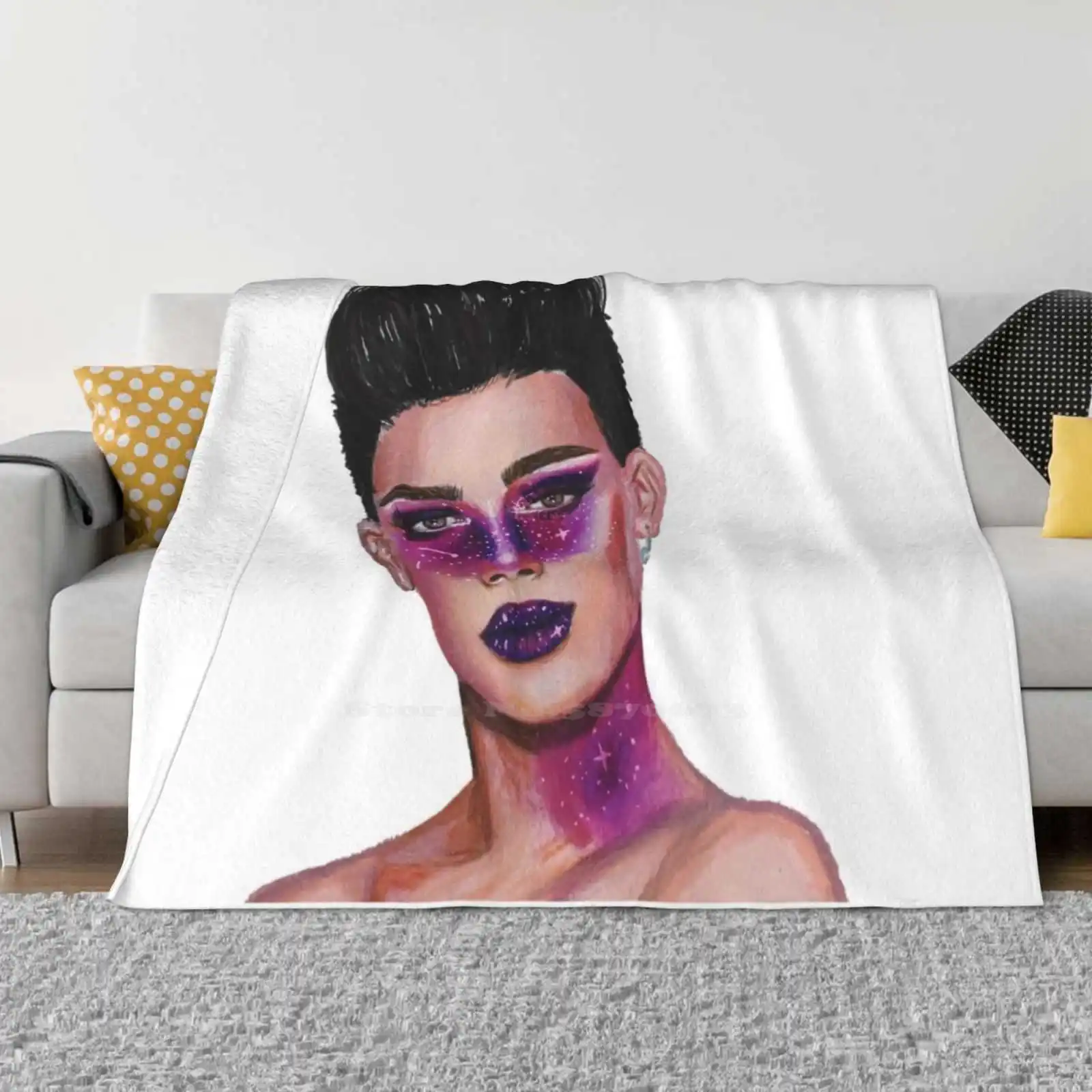 

James : Galaxy New Print Novelty Fashion Soft Warm Blanket Julietrosedesigns James Artist Drawings