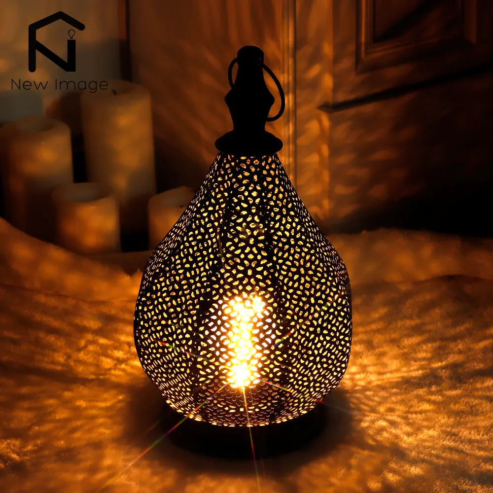 Moroccan Table Lamp Bedroom Desk Lamp Living Room Bedside Lamp Candle Holder Touch lampe de chevet