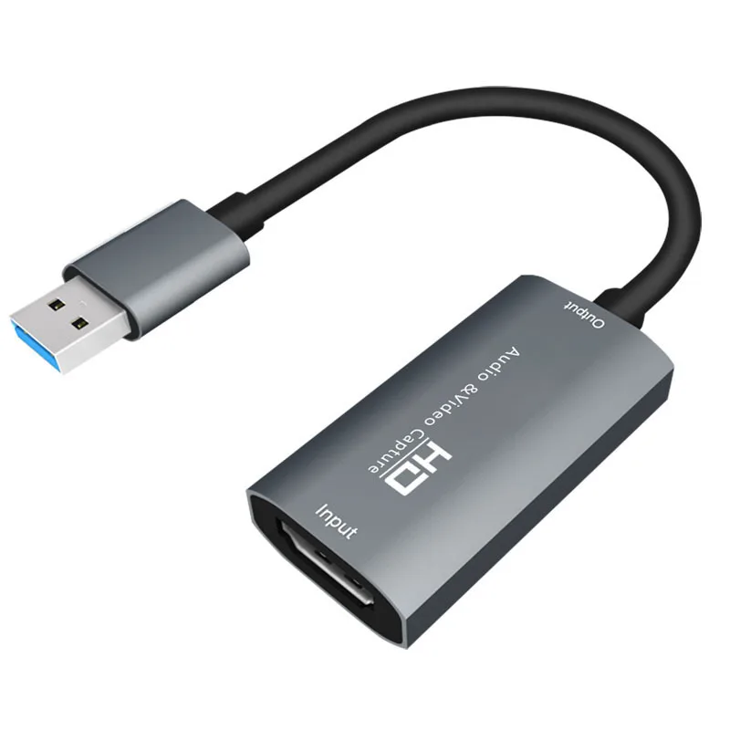 A02R 비디오 캡처 카드 USB 3.0 HD 오디오 캡처 카드 4K 60FPS 게임 실시간 스트리밍 비디오 레코더 캡처 장치
