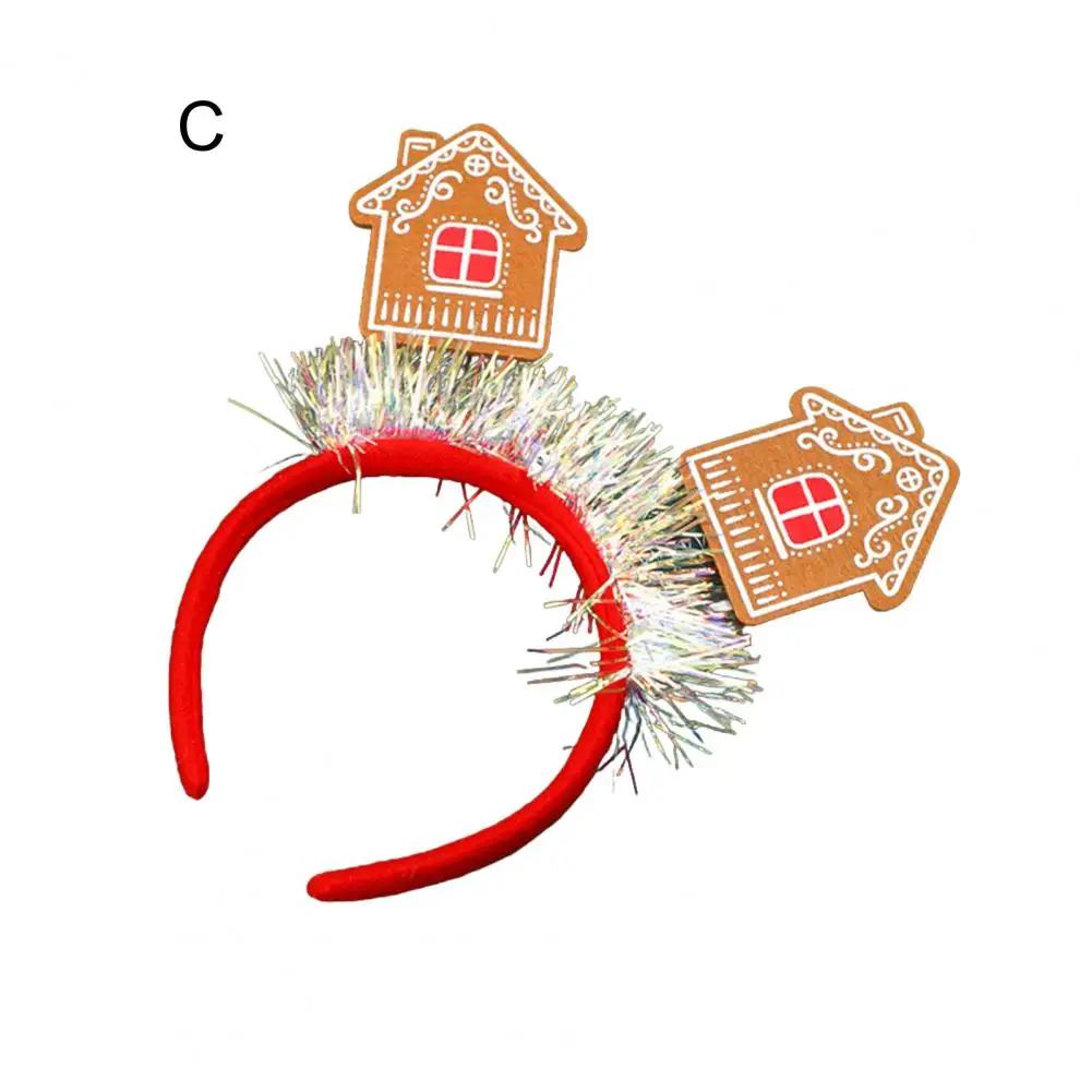 Lightweight Holiday Hair Accessory Festive Christmas Headbands for Women Men Kids Reindeer Snowman Xmas House Headwear Cute