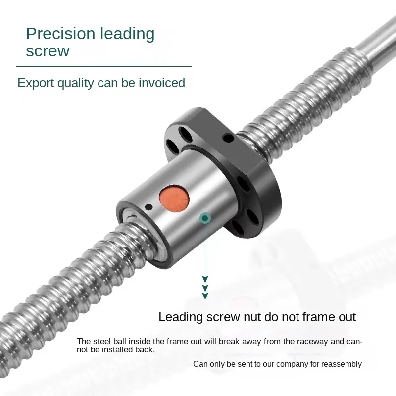 Machined 1204 Ball Screw SFU1204 200 300 500 600 800 1000mm C7 Roller Ballscrew Single Ball Nut CNC Parts cold roller ball screw,lead screw,ballscrew support unit